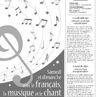 Samedi et dimanche avec le français, le musique et le chant - A cheval des alpes - Programma di sala